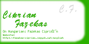 ciprian fazekas business card